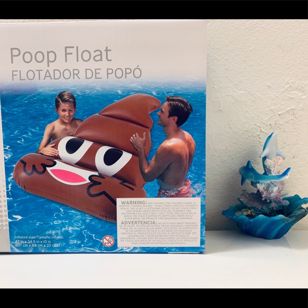 Emoji float swimming poop emoji lol summer look!